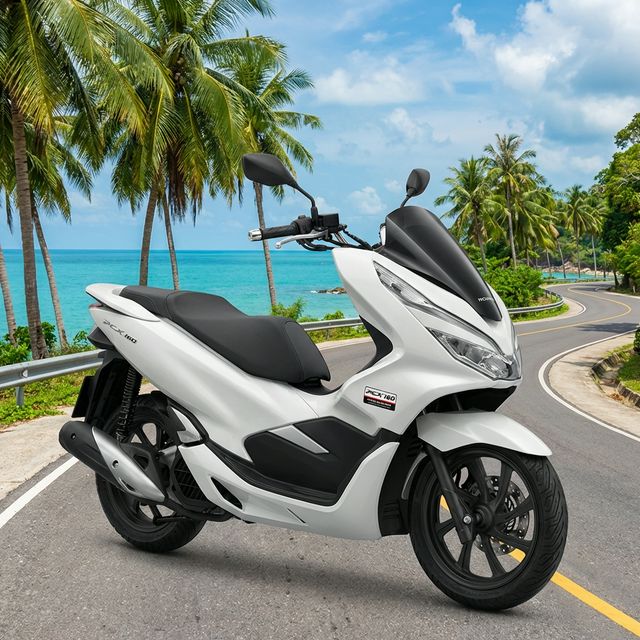Honda PCX 160cc white scooter